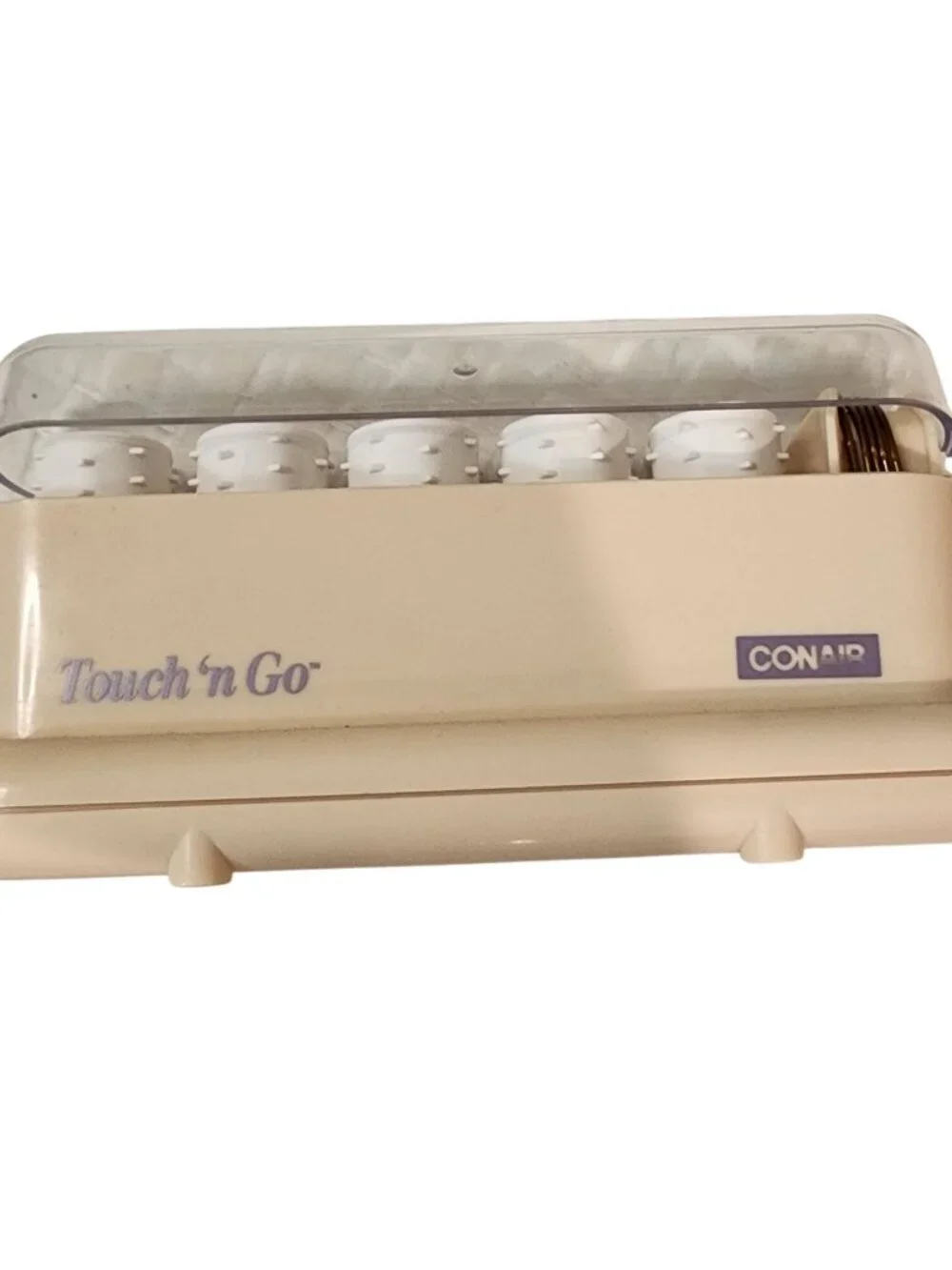Conair Touch 'n Go Hot Rollers / Vintage Pink Womens Hair Styling Curlers